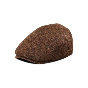 Target Brown Gray Tweed News Boy Flat Brim Hat Toddler OS